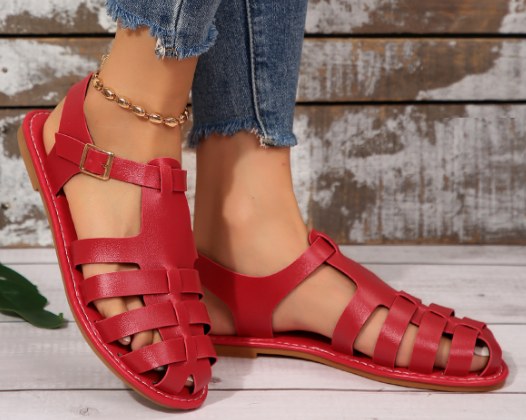 Greta Sandals in Red