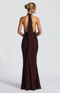 Tori Maxi Dress – Plum Brown