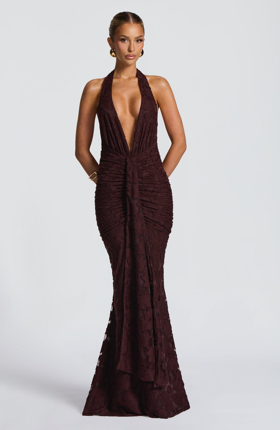 Tori Maxi Dress – Plum Brown