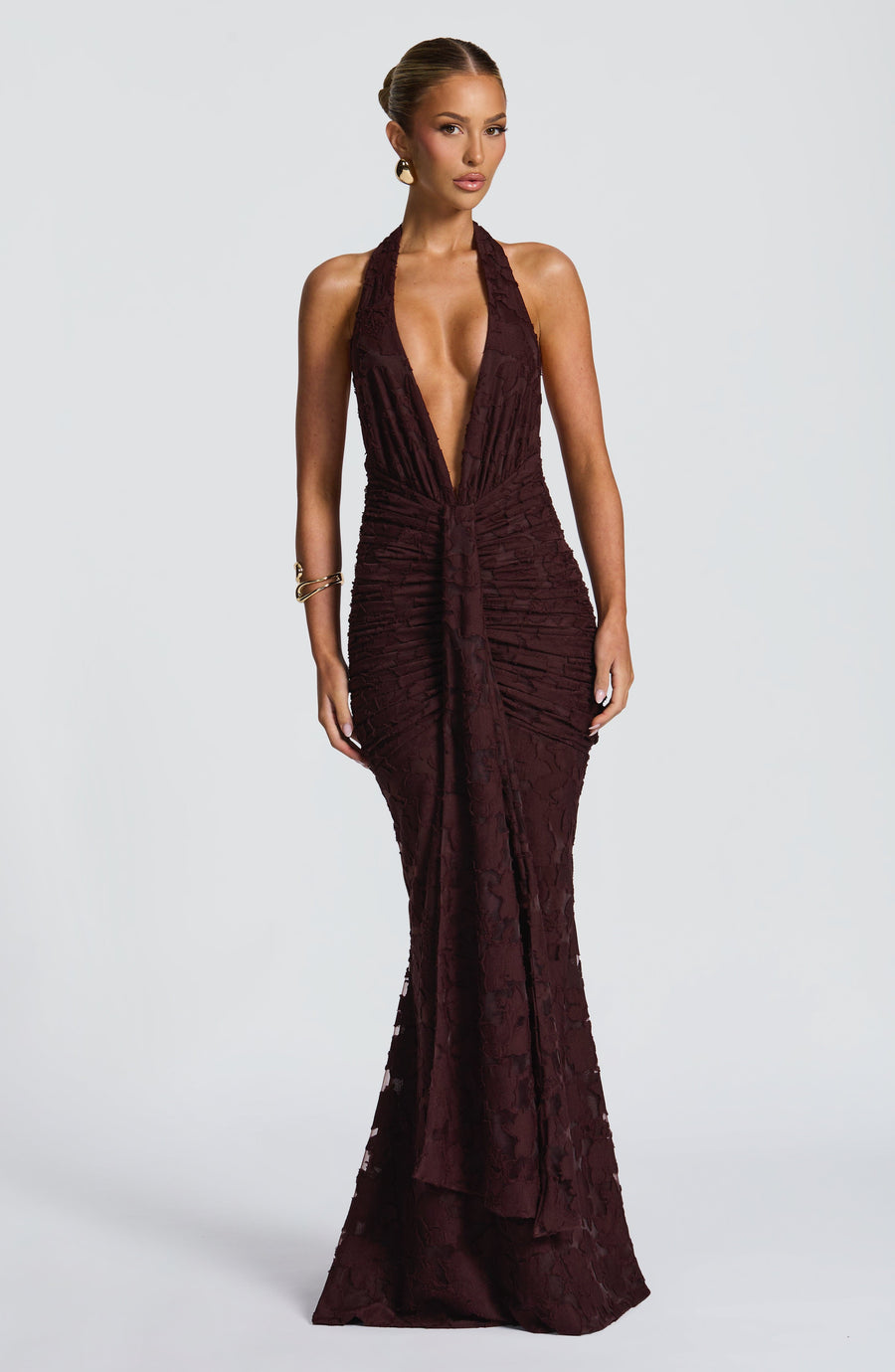 Tori Maxi Dress – Plum Brown