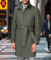Gustav Elegant Trench Coat in Green