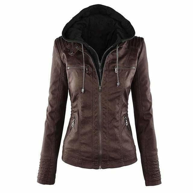 Gustav Jacket with Hood in Coffee