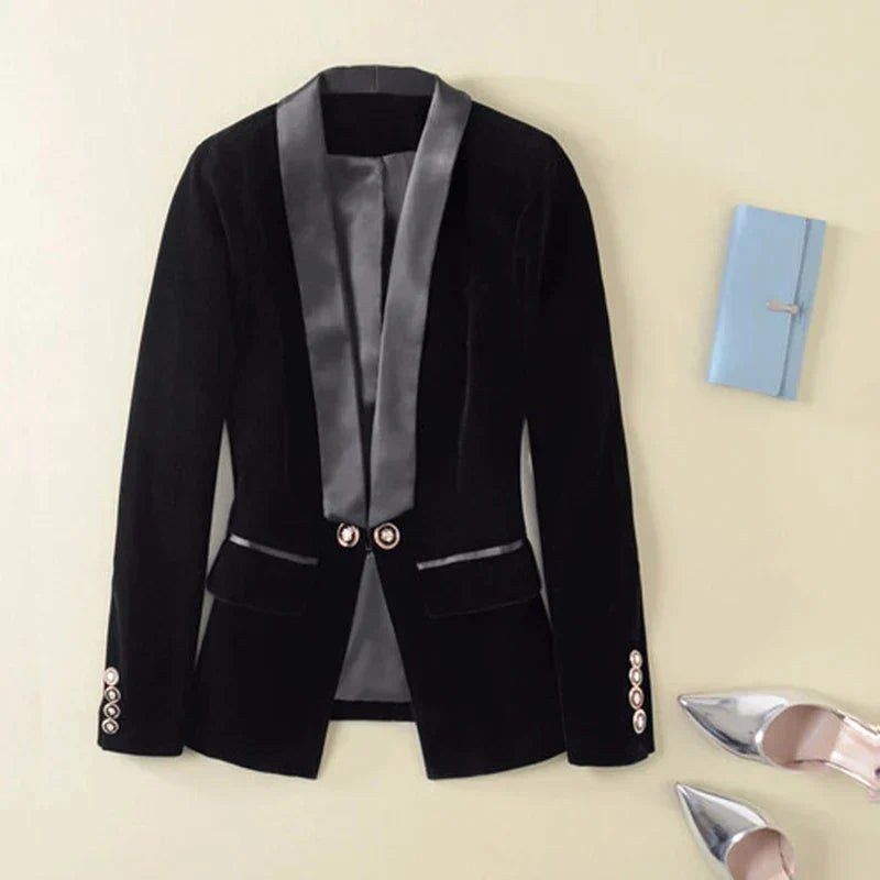 Gustav Satin Jacket in Black