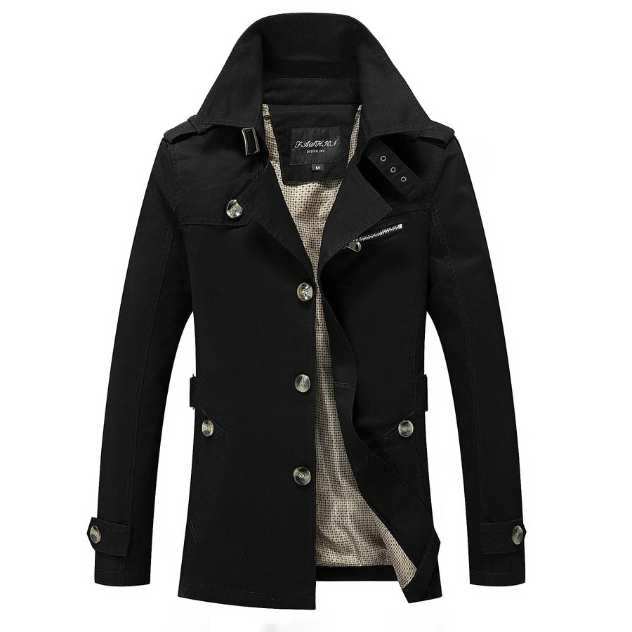 Gustav Trench Coat in Black
