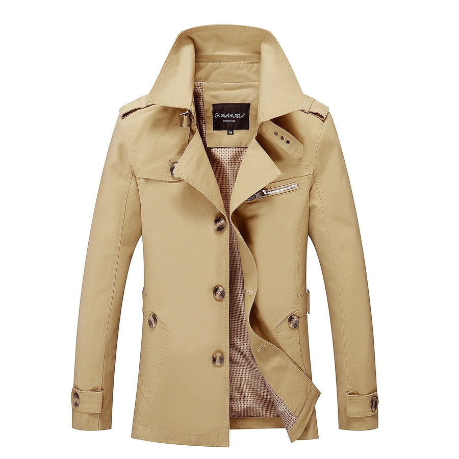 Gustav Trench Coat in Light Yellow