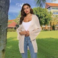 Gwen Casual Knit Coat in Apricot