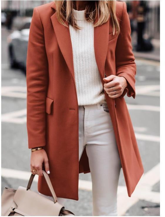 Gwen Elegant Coat with Fitted in Red