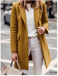 Gwen Elegant Coat with Fitted in Yellow