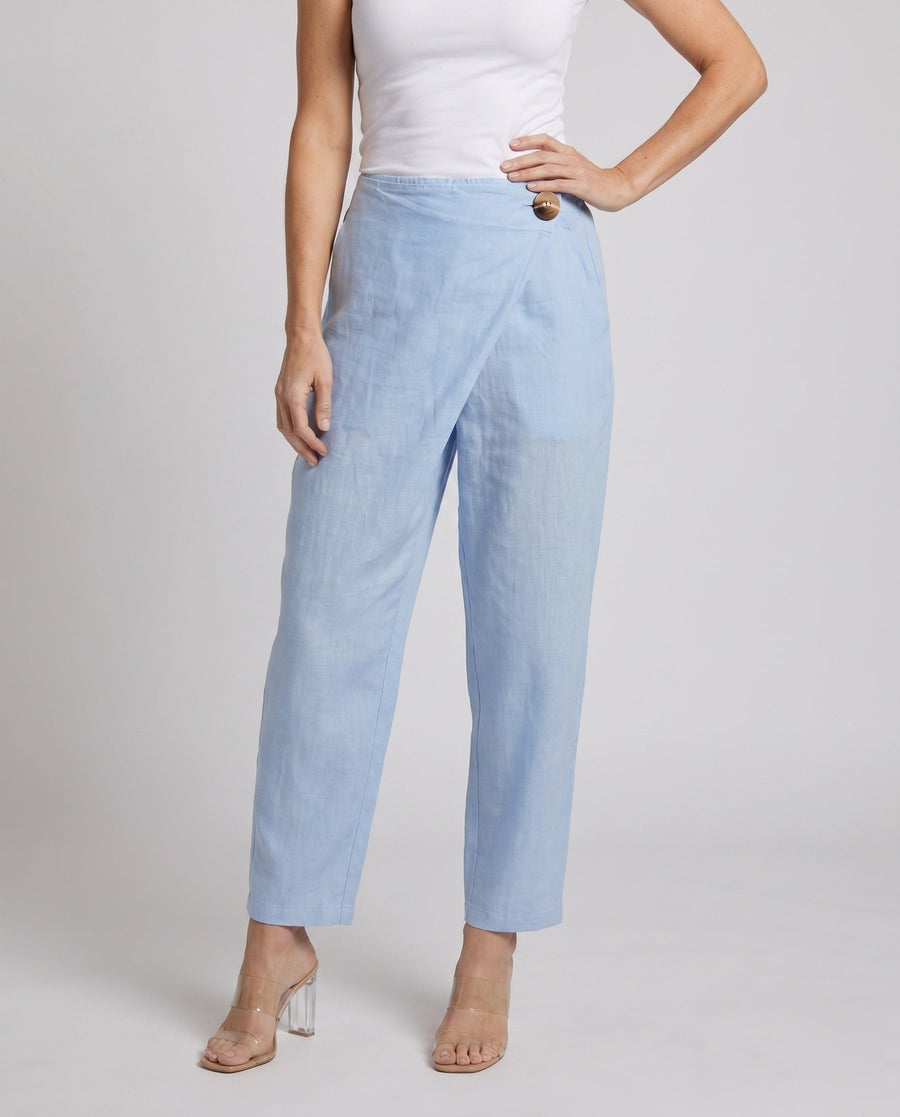 Gwen Elegant Linen Trousers with Pockets
