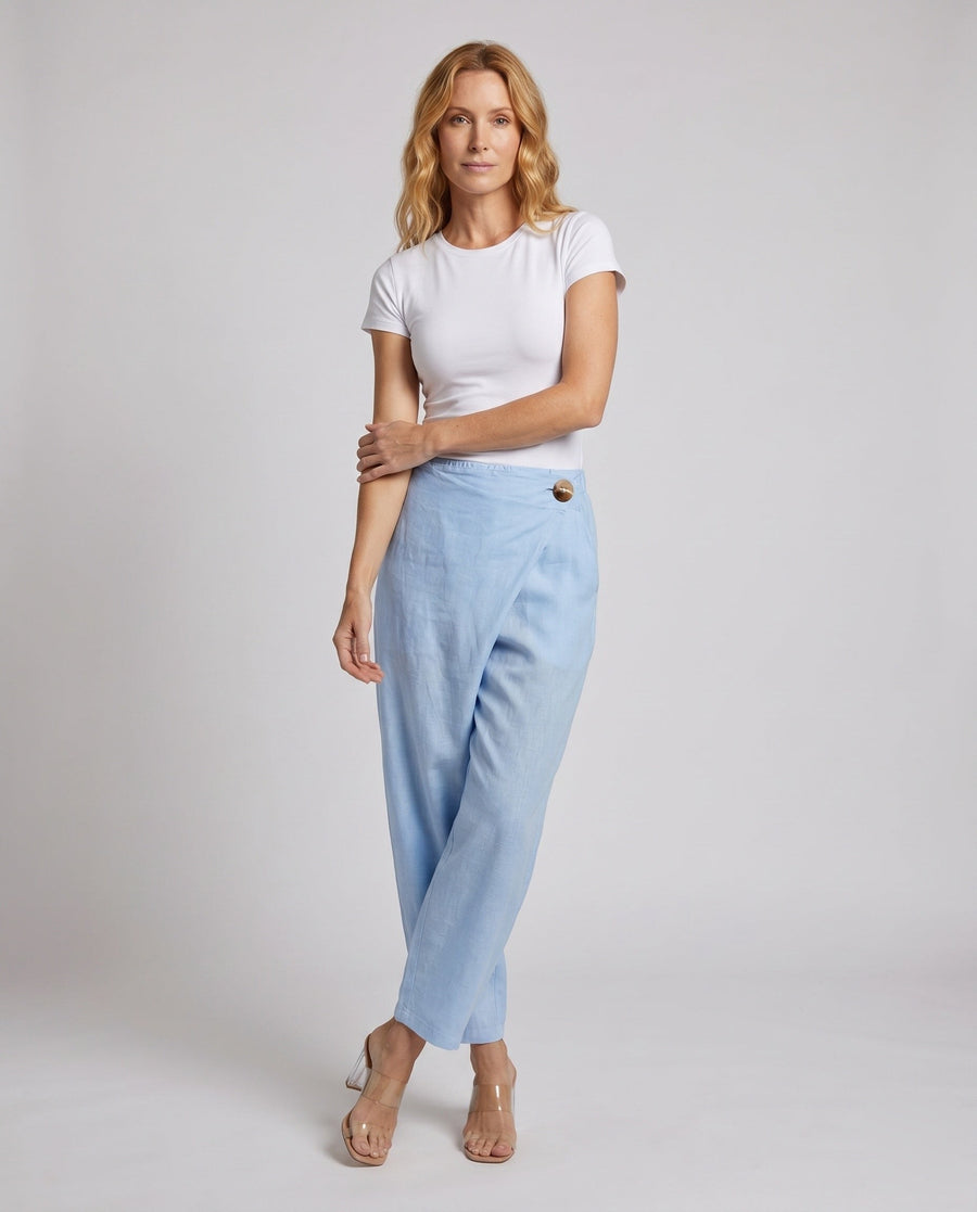 Gwen Elegant Linen Trousers with Pockets