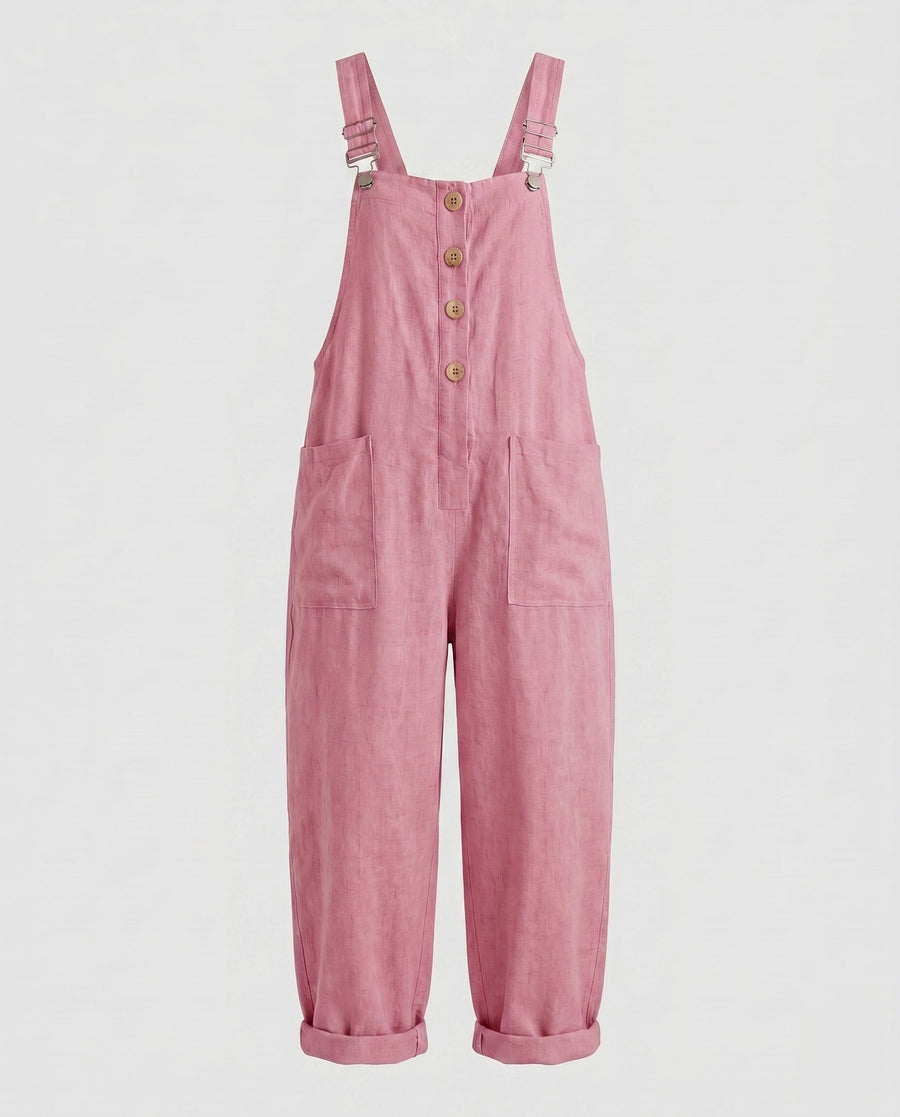Hadley Comfortable Jumpsuit with Pockets in Pink