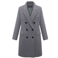 Hadley Elegant Coat with Pockets in Grey