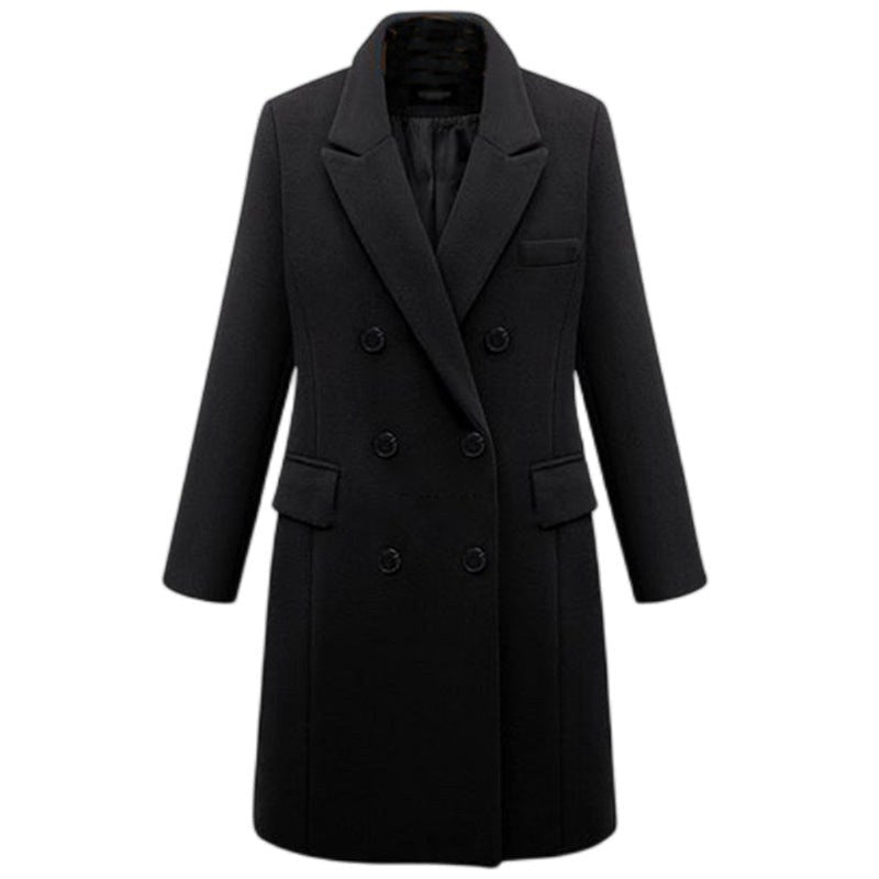 Hadley Elegant Coat with Pockets in Khaki