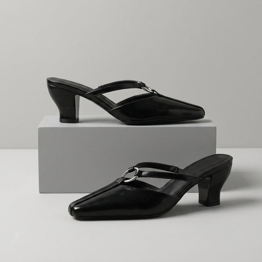 Hadley Ring Mule in Charcoal