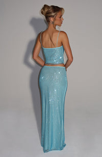 Blake Maxi Skirt - Aqua