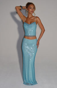 Blake Maxi Skirt - Aqua