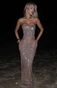 Blake Maxi Skirt in Gold