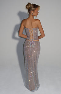 Blake Maxi Skirt - Silver