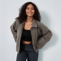 Halle Casual Jacket with Button Front and Oversized