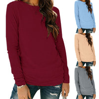 Halle Cotton T-Shirt with Crew Neck and Long Sleeve