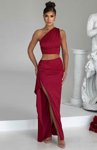 Irina Maxi Skirt - Wine