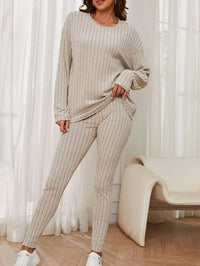 Hanna Casual Knit Set in Beige