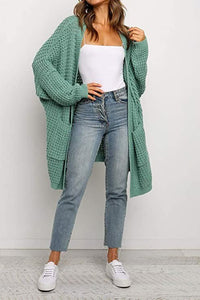 Hanna Knit Cardigan with Pockets in Green