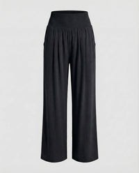 Hanna Linen Trousers in Black