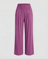 Hanna Linen Trousers in Fuchsia