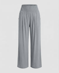 Hanna Linen Trousers in Grey