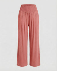 Hanna Linen Trousers in Orange