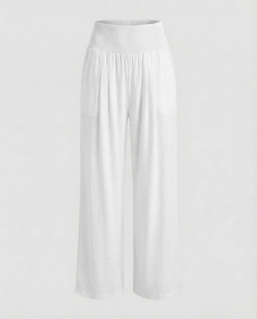 Hanna Linen Trousers in White