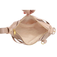 Hannah Crescent Bag in Biege