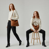 Hannah Hobo Bag in Charcoal