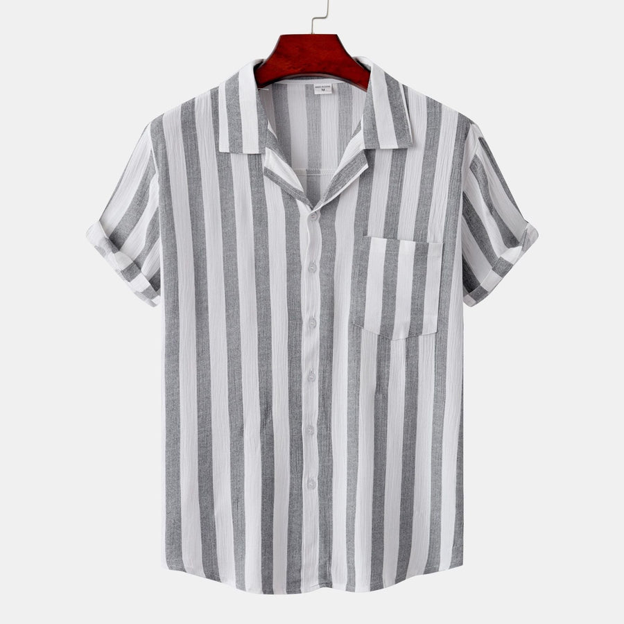 Harlow Elegant Shirt with Short Sleeve and Chest Pocket