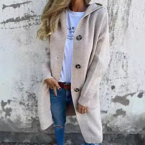 Harlow Knit Cardigan with Pockets and Hood