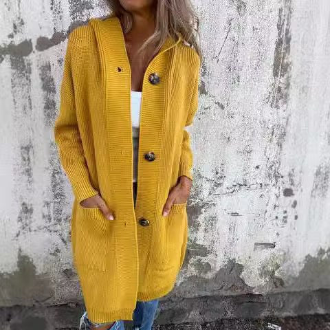 Harlow Knit Cardigan with Pockets and Hood