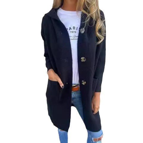 Harlow Knit Cardigan with Pockets and Hood