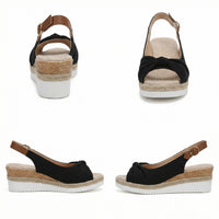 Harlow Orthopaedic Lace Sandals in Beige