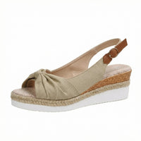 Harlow Orthopaedic Lace Sandals in Beige
