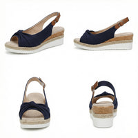 Harlow Orthopaedic Lace Sandals in Blue