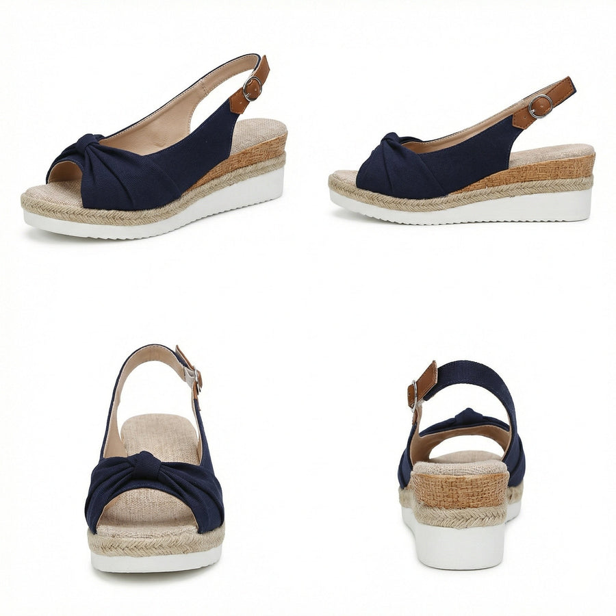 Harlow Orthopaedic Lace Sandals in Blue