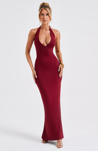 Davina Maxi Dress - Burgundy