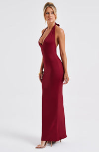 Davina Maxi Dress - Burgundy