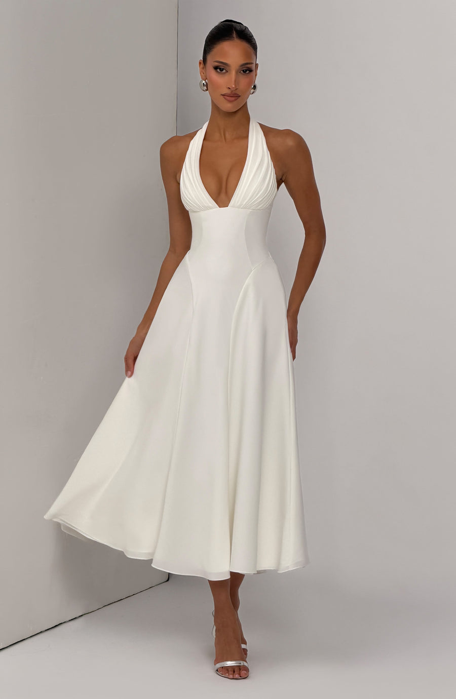 Diane Midi Dress – Ivory