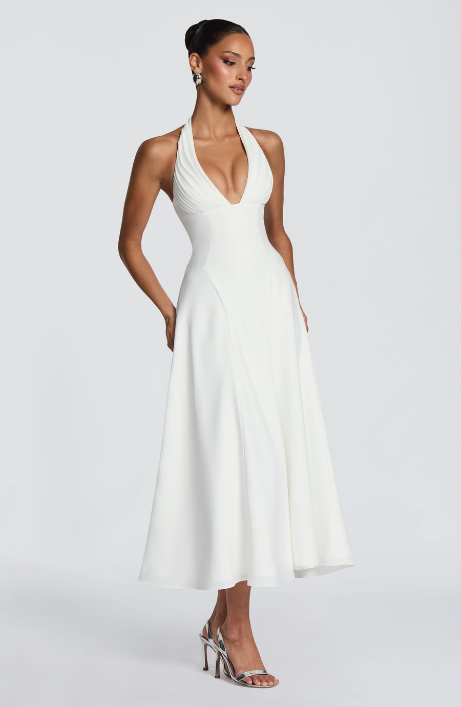 Diane Midi Dress – Ivory