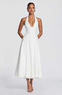 Diane Midi Dress – Ivory