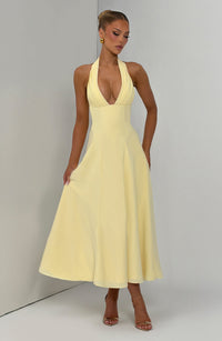 Diane Midi Dress – Lemon