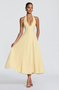 Diane Midi Dress – Lemon