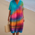 Hayley™ Sunset Ombre Tie-Dye Dress